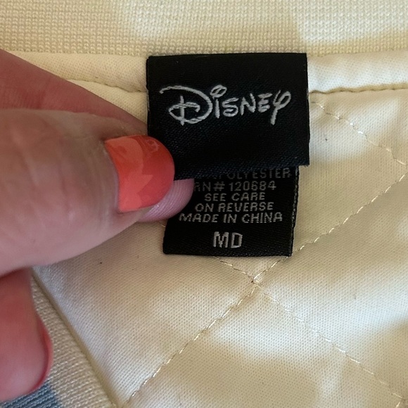 Disney Alice in Wonderland Blue & Ivory Embroidered Satin Varsity Jacket - Picture 11 of 13